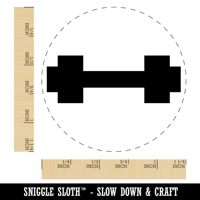 Dumbbell Barbell Weight Lifting Solid Rubber Stamp for Stamping Crafting Planners