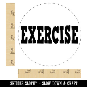 Exercise Fun Text Rubber Stamp for Stamping Crafting Planners