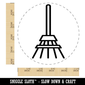 Garden Rake Rubber Stamp for Stamping Crafting Planners