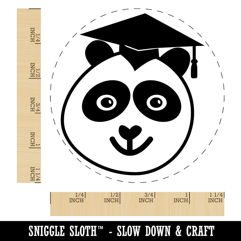 Graduation Panda Rubber Stamp for Stamping Crafting Planners
