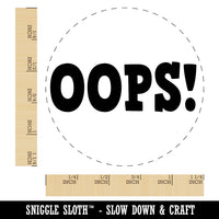 Oops Fun Text Rubber Stamp for Stamping Crafting Planners