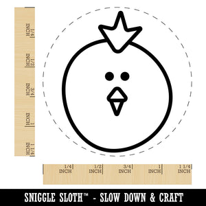 Rooster Chicken Head Cute Rubber Stamp for Stamping Crafting Planners