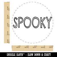 Spooky Halloween Fun Text Rubber Stamp for Stamping Crafting Planners