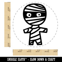 Wary Mummy Doodle Halloween  Rubber Stamp for Stamping Crafting Planners