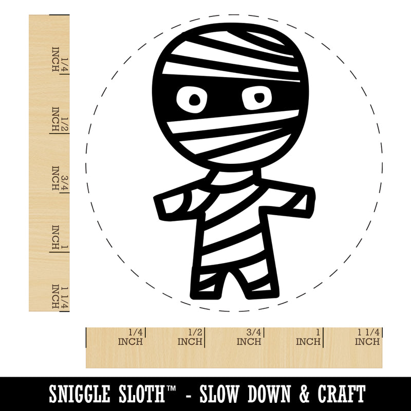 Wary Mummy Doodle Halloween  Rubber Stamp for Stamping Crafting Planners