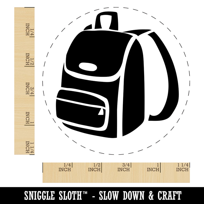 Backpack Icon School and Travel Rubber Stamp for Stamping Crafting Planners