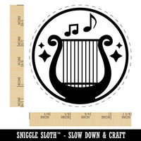 Bard Instrument Harp Lyre Rubber Stamp for Stamping Crafting Planners