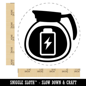 Charging Power Coffee Pot Rubber Stamp for Stamping Crafting Planners
