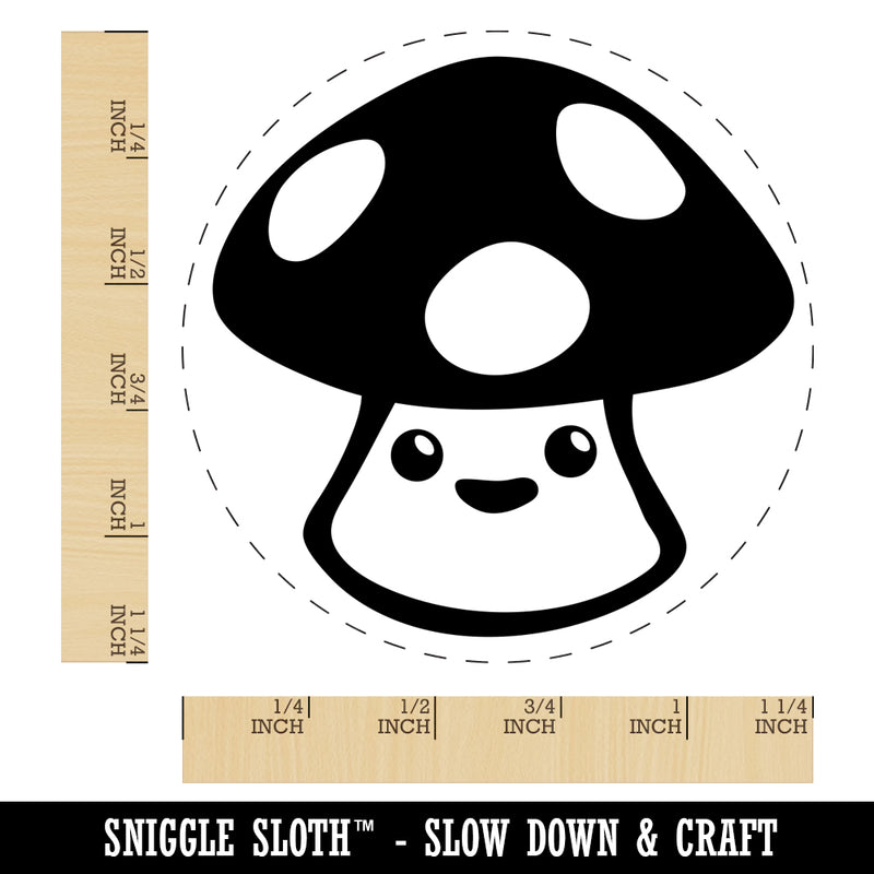Cute Kawaii Toadstool Mushroom Rubber Stamp for Stamping Crafting Planners