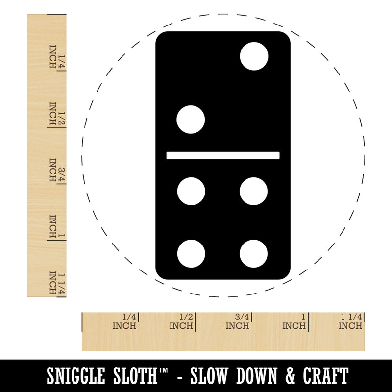 Dominoes Game Tile Rubber Stamp for Stamping Crafting Planners