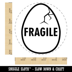 Fragile Cracked Chicken Egg Rubber Stamp for Stamping Crafting Planners