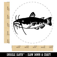 Freshwater Catfish Fish Fishing Rubber Stamp for Stamping Crafting Planners