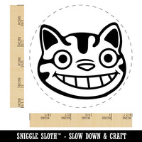 Grinning Cheshire Cat Rubber Stamp for Stamping Crafting Planners