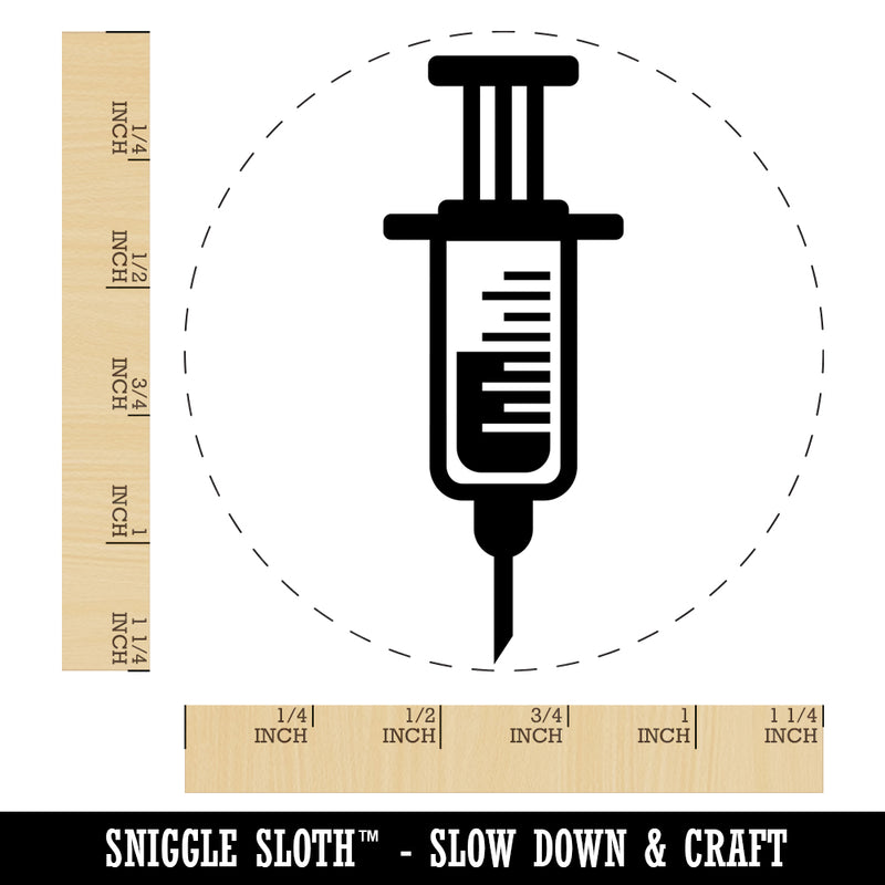 Medical Syringe Rubber Stamp for Stamping Crafting Planners