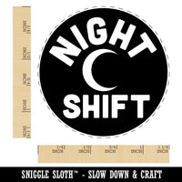 Night Shift Planning Rubber Stamp for Stamping Crafting Planners