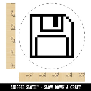 Pixel Save Floppy Disk Icon Rubber Stamp for Stamping Crafting Planners