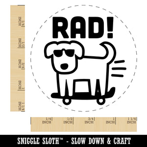Rad Dog on a Skateboard Rubber Stamp for Stamping Crafting Planners