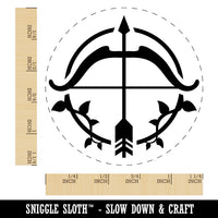 Ranger Hunter Bow with Vines Gaming Rubber Stamp for Stamping Crafting Planners