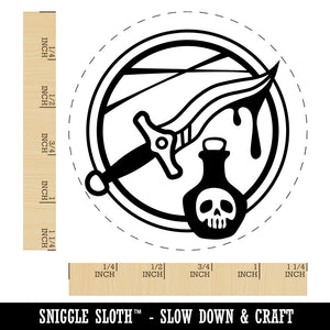 Rogue Poisoned Dagger Rubber Stamp for Stamping Crafting Planners