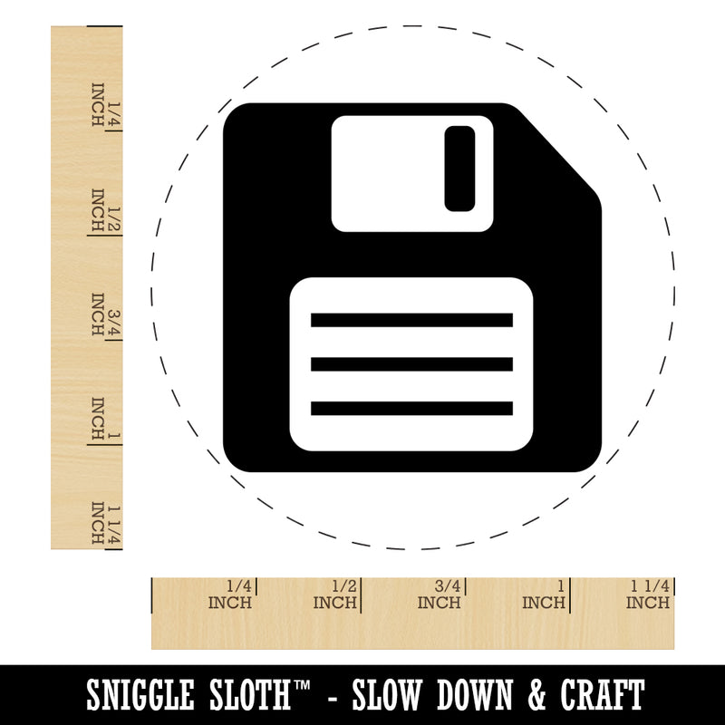 Save Icon Floppy Disk Rubber Stamp for Stamping Crafting Planners