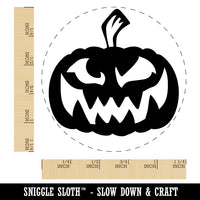 Sinister Halloween Jack-o'-lantern Pumpkin Rubber Stamp for Stamping Crafting Planners