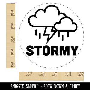 Stormy Storm Weather Day Planner Rubber Stamp for Stamping Crafting Planners