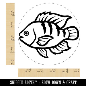 Tilapia Fish Fishing Rubber Stamp for Stamping Crafting Planners