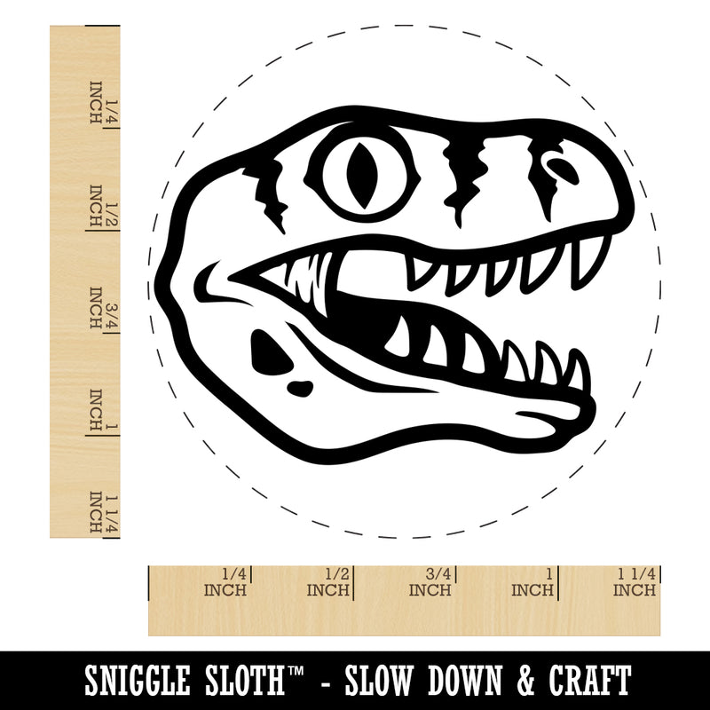 Velociraptor Dinosaur Head Rubber Stamp for Stamping Crafting Planners