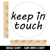 Keep in Touch with Heart Rubber Stamp for Stamping Crafting Planners