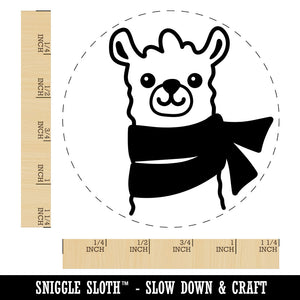 Llama with Scarf Rubber Stamp for Stamping Crafting Planners