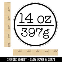 14 oz 397g Ounce Grams Weight Label Rubber Stamp for Stamping Crafting Planners