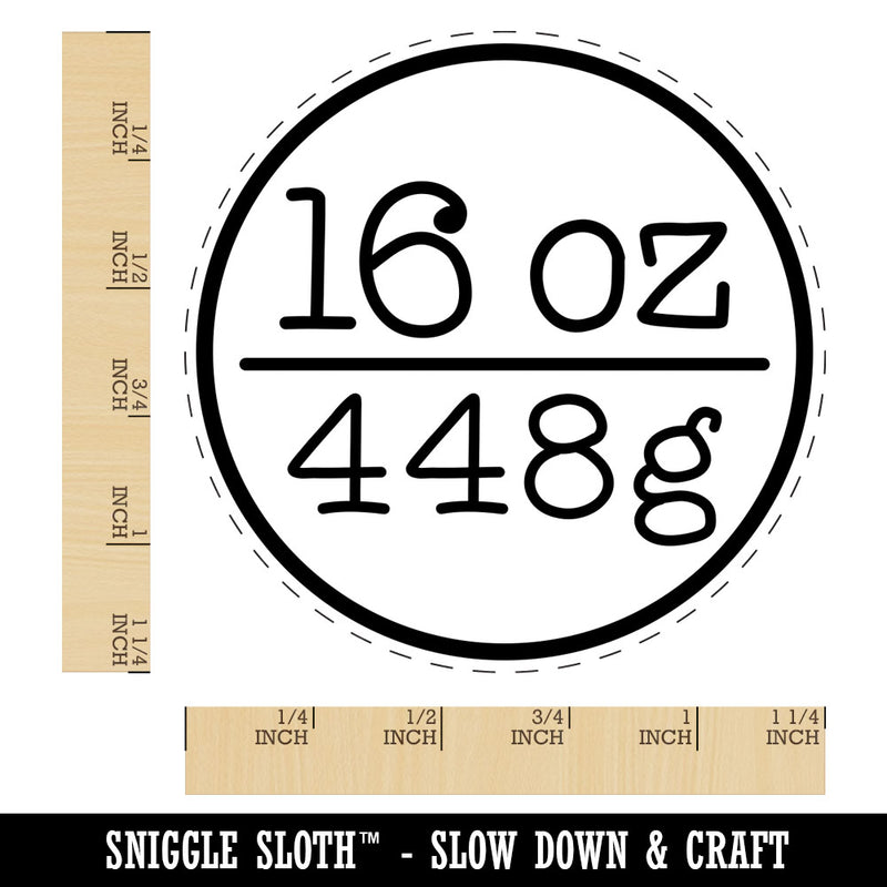 16 oz 448g Ounce Grams Weight Label Rubber Stamp for Stamping Crafting Planners