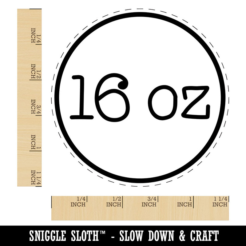 16 oz Ounce Weight Label Rubber Stamp for Stamping Crafting Planners