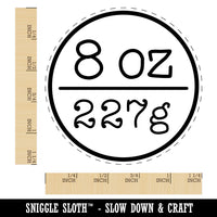 8 oz 227g Ounce Grams Weight Label Rubber Stamp for Stamping Crafting Planners