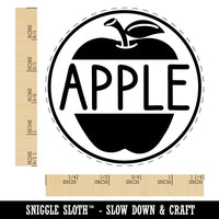 Apple Text with Image Flavor Scent Rubber Stamp for Stamping Crafting Planners
