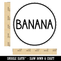 Banana Flavor Scent Rounded Text Rubber Stamp for Stamping Crafting Planners