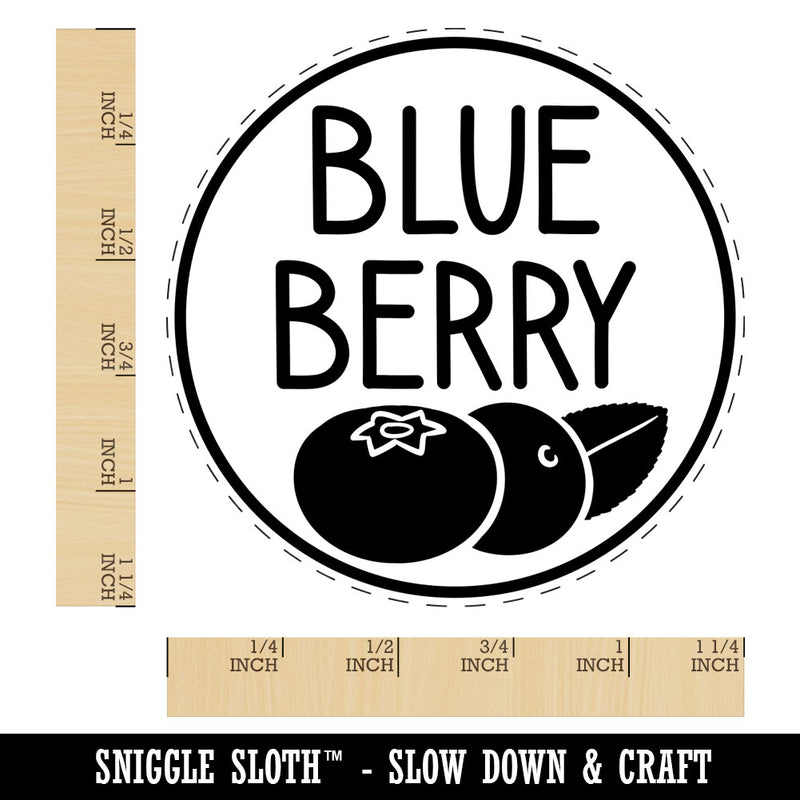 Blueberry Text with Image Flavor Scent Rubber Stamp for Stamping Crafting Planners