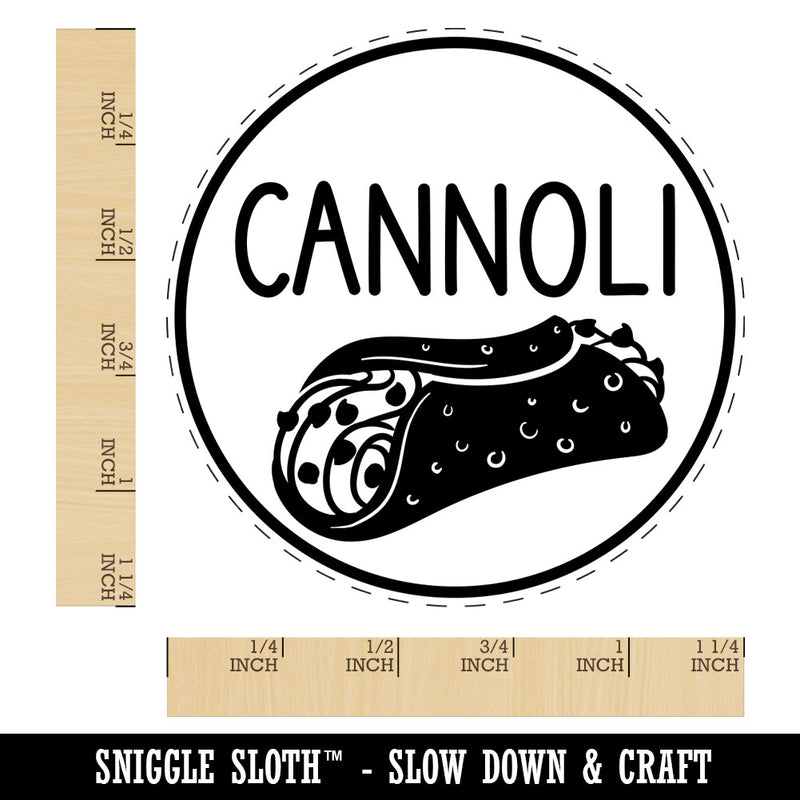 Cannoli Text with Image Flavor Scent Rubber Stamp for Stamping Crafting Planners