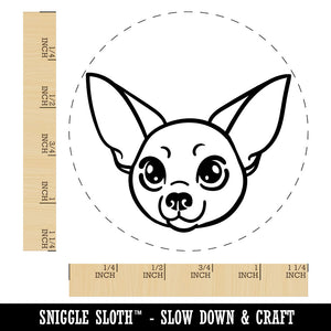 Chihuahua Dog Head Rubber Stamp for Stamping Crafting Planners