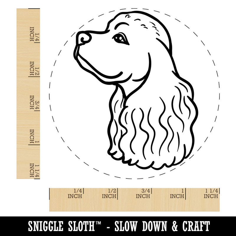 Cocker Spaniel Dog Head Rubber Stamp for Stamping Crafting Planners