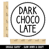 Dark Chocolate Flavor Scent Rounded Text Rubber Stamp for Stamping Crafting Planners