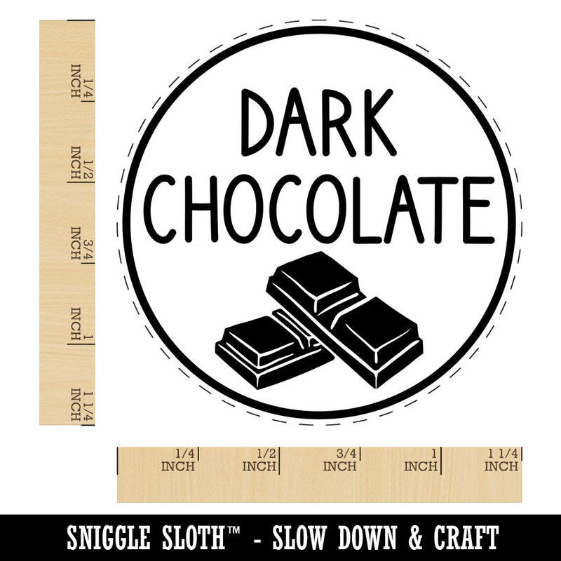 Dark Chocolate Text with Image Flavor Scent Rubber Stamp for Stamping Crafting Planners