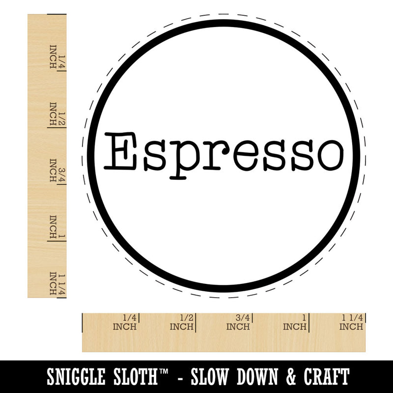 Espresso Typewriter Coffee Label Rubber Stamp for Stamping Crafting Planners