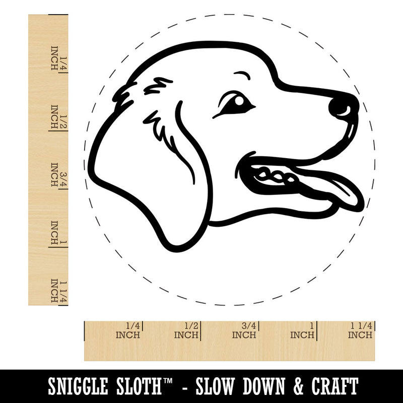 Golden Retriever Head Rubber Stamp for Stamping Crafting Planners