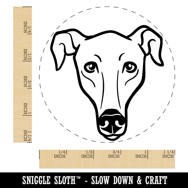 Greyhound Dog Head Rubber Stamp for Stamping Crafting Planners