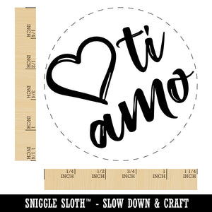 I Love You in Italian Ti Amo Heart Rubber Stamp for Stamping Crafting Planners