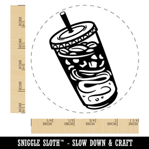 Iced Coffee To Go Rubber Stamp for Stamping Crafting Planners