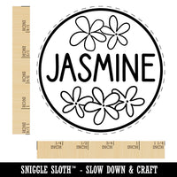 Jasmine Text with Image Flavor Scent Rubber Stamp for Stamping Crafting Planners