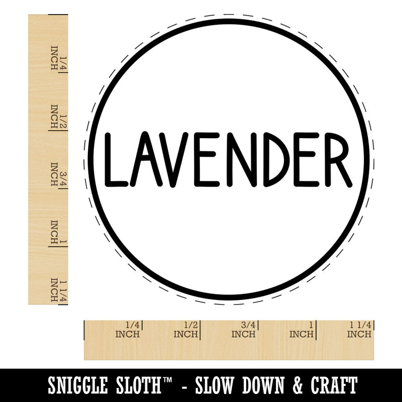 Lavender Flavor Scent Rounded Text Herb Flower Rubber Stamp for Stamping Crafting Planners