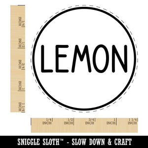 Lemon Flavor Scent Rounded Text Rubber Stamp for Stamping Crafting Planners